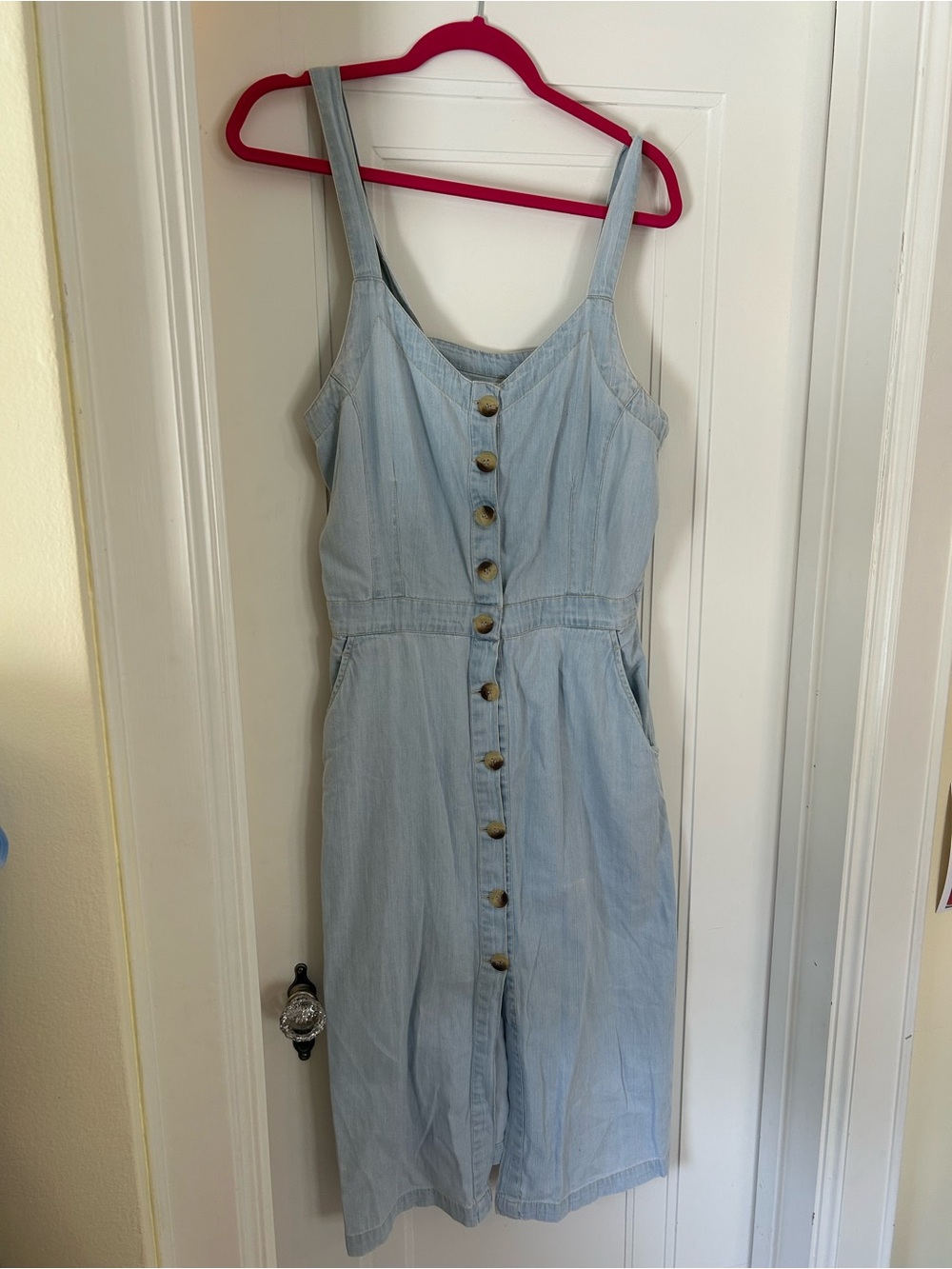 Leon + Harper Button-Front Denim dress
